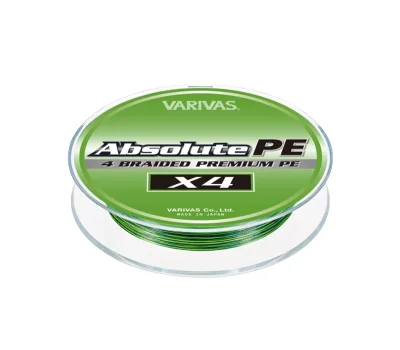 Шнур Varivas Absolute PE X4 150м #0.3 7lb Green Шнур Varivas Absolute PE X4 150м #0.3 7lb Green