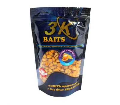 Прикормка 3K Baits кукурудза солод.(мед)400g