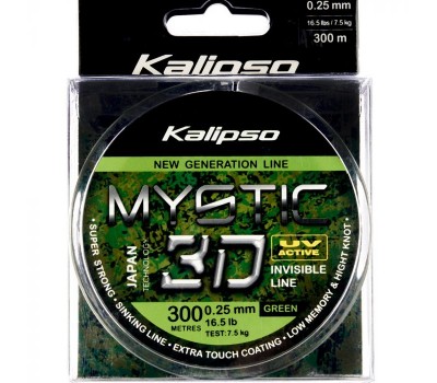 Волосінь Kalipso Mystic 3D Green 300m 0.25mm