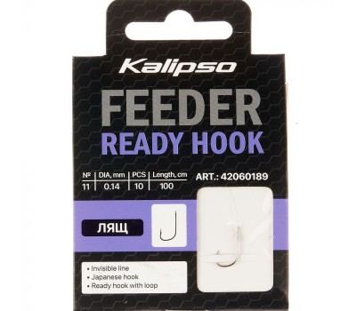 Поводок Kalipso Ready Hook лещ 0.14mm №11(10)