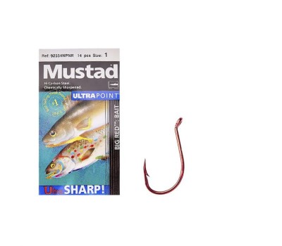 Крючок Mustad Big Red 92554NPNR №01(14)