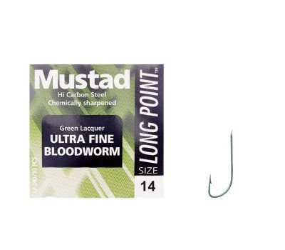 Крючок Mustad Bloodworm 60015GR/LP240 №14(10)