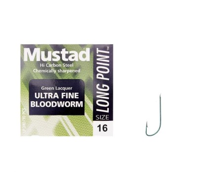 Гачок Mustad Bloodworm 60015GR/LP240 №16(10)