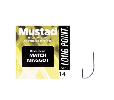 Гачок Mustad Match Maggot 90339BLN/LP100 №14(10)