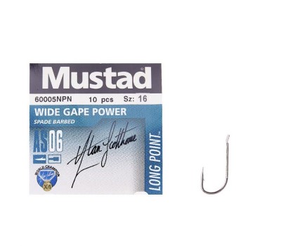 Крючок Mustad Wide Gape Power 60005N/LP200