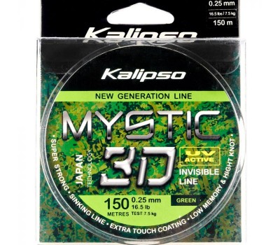 Волосінь Kalipso Mystic 3D Green 150m 0.25mm