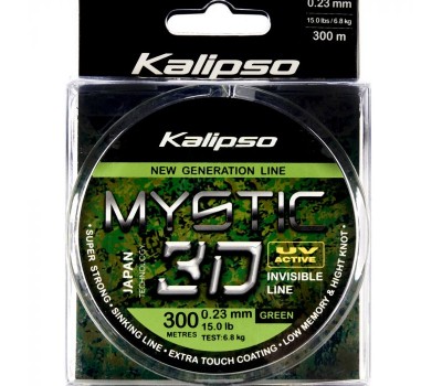 Волосінь Kalipso Mystic 3D Green 300m 0.23mm