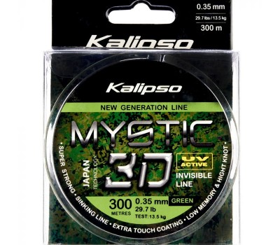 Волосінь Kalipso Mystic 3D Green 300m 0.35mm