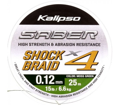 Шнур Kalipso Saber Shock Braid X4 MG 25m