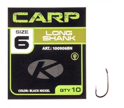 Гачок Kalipso Carp Long Shank 100906BN №6(10)