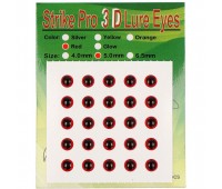 Очі Strike Pro 3D 5mm для воблера(25)red