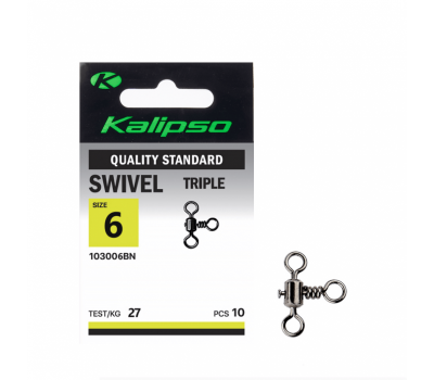 Вертлюг Kalipso Swivel triple 103006BN №6(10)