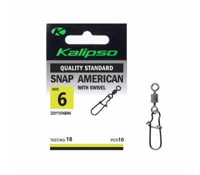 Застібка Kalipso Snap American with swivel-201106BN №6(10)