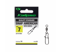 Застежка Kalipso Snap American with swivel-201107BN №7(10)