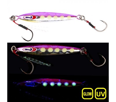 Пилькер Jackall Chibi Type-II 7.0g glow dot pink sardines