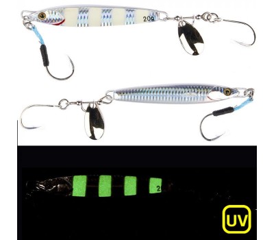 Пилькер Jackall Big Backer Rushblade 20.0g glow stripe