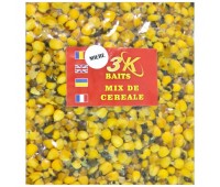 Прикормка 3K Baits зерновой микс кукуруза(мед)1kg