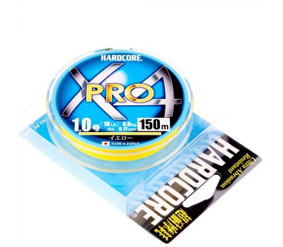 Шнур Duel Hardcore X4 Pro 150m PE1.0 18lb yellow