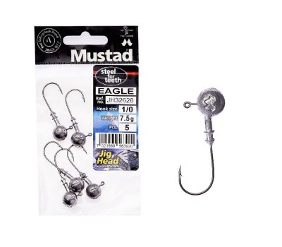 Джиг голівка Mustad Eagle JH32628 №1/0-7.5g(5)