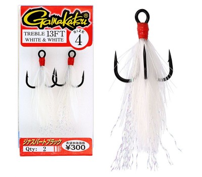 Крючок Gamakatsu тройник Treble 13FT White White